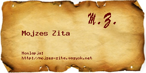 Mojzes Zita névjegykártya
