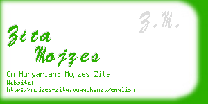 zita mojzes business card
